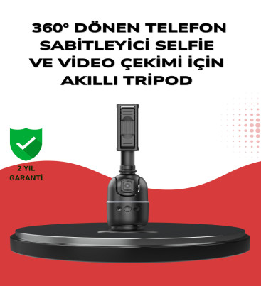 Telefon ve Kamera Uyumlu 360° Otomatik Takipli Akıllı Masa Tripodu - Lisinya