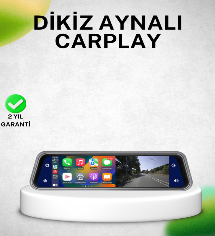10 İnç Tam Dokunmatik Dikiz Aynası Kamera Ön Arka Full HD - Lisinya