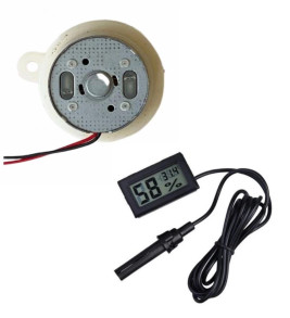 Kuluçka Makinesi Mini Viyol Çevirme Motoru 12 Volt ve Nem Ölçer ( Lisinya )