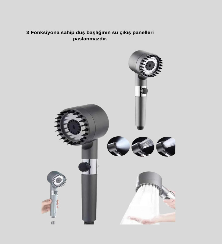 Spa Etkili Masaj Uçlu Duş Başlığı Ergonomik Tasarım - Lisinya