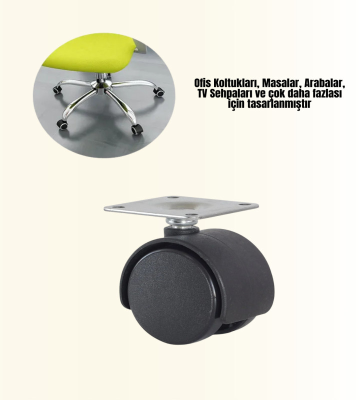 MASA AYAĞI 6CM KİLİTSİZ 4 ADET - Lisinya