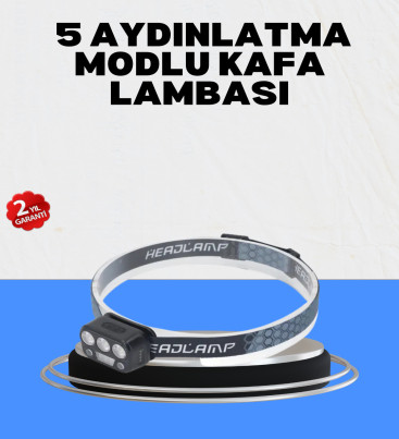 Gece Koşusu İçin LED Kafa Lambası El Sensörlü - Lisinya