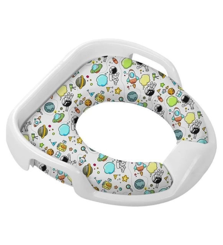 Softy Jumbo Kids Çocuk-Bebek Yanlardan Tutmalı Yumuşak Süngerli Klozet Kapağı Adaptörü ( Lisinya )