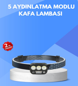 300 Lümen Sensörlü LED Kafa Lambası USB Şarjlı SOS Modlu - Lisinya