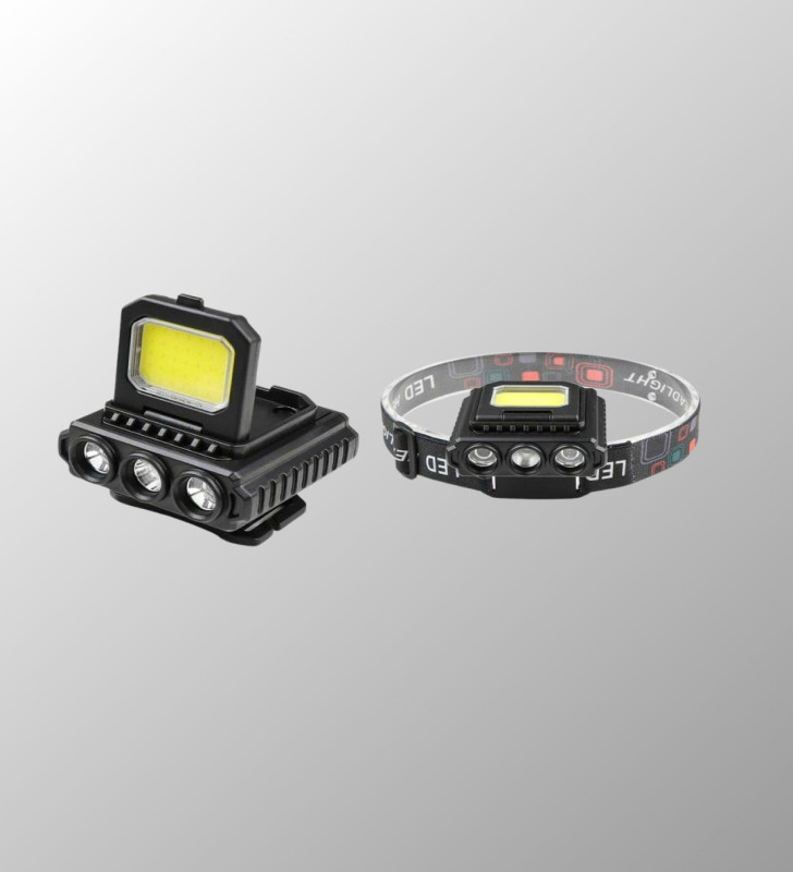 800 Lumen Çok Fonksiyonlu LED Kafa Lambası Type C Şarjlı - Lisinya