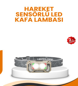 Uzun Menzilli Sensörlü LED Kafa Lambası Kamp ve Yürüyüş - Lisinya