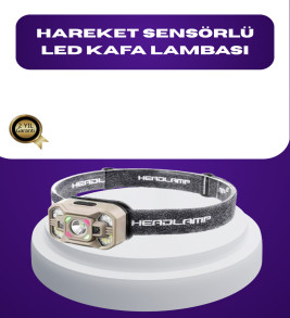 Wave Sensörlü LED Kafa Lambası Şarjlı Ayarlanabilir Işık - Lisinya