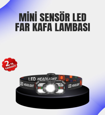 Kamp ve Yürüyüş İçin Sensörlü LED Kafa Feneri Ayarlanabilir - Lisinya