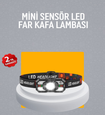 Şarj Edilebilir LED Far Hareket Sensörlü 5 Modlu Outdoor - Lisinya