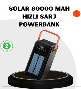 Powerbank Hızlı Şarj Solar Güneş Enerjili Çok Girişli - Lisinya