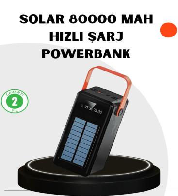 Powerbank Hızlı Şarj Solar Güneş Enerjili Çok Girişli - Lisinya