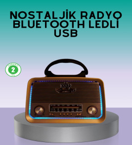 Bluetooth Özellikli Nostalji Radyo 3 Bant FM AM SW - Lisinya