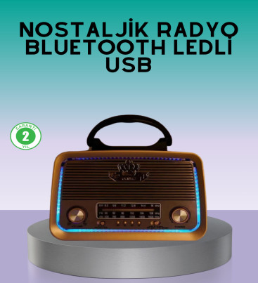 Bluetooth Özellikli Nostalji Radyo 3 Bant FM AM SW - Lisinya