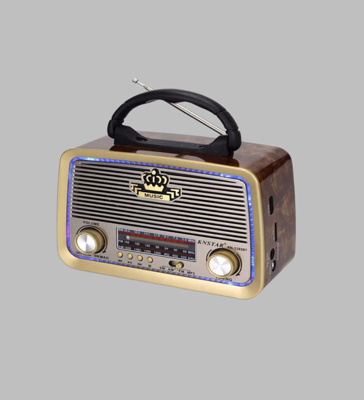 Nostalji Bluetooth Radyo FM AM SW Ahşap Eskitme Tasarım - Lisinya