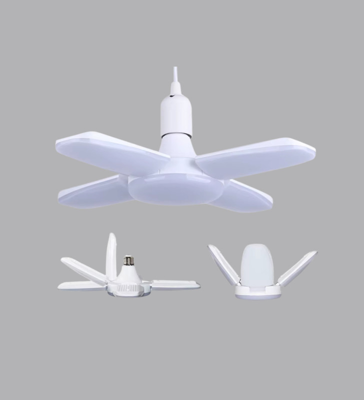 Katlanabilir 4 Kollu LED Ampül 60 Watt 6000 Lumen Beyaz Işık - Lisinya