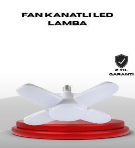 4 Kollu Katlanır Pervane LED Ampül 60 Watt Yüksek Aydınlatma ve Enerji Tasarrufu - Lisinya