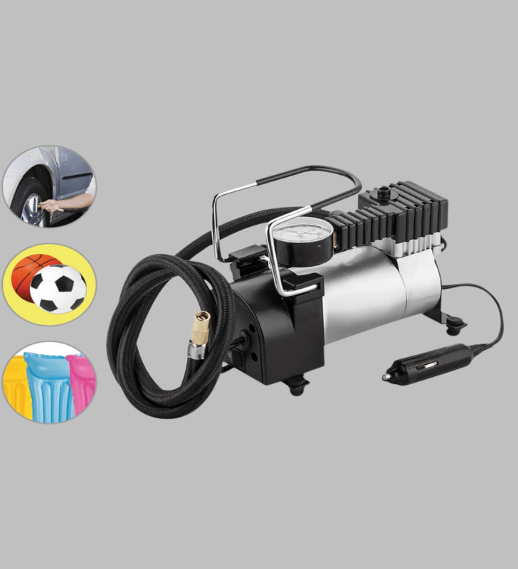 Araç Çakmak Girişli Metal Hava Kompresörü 10A Güçlü Motor - Lisinya