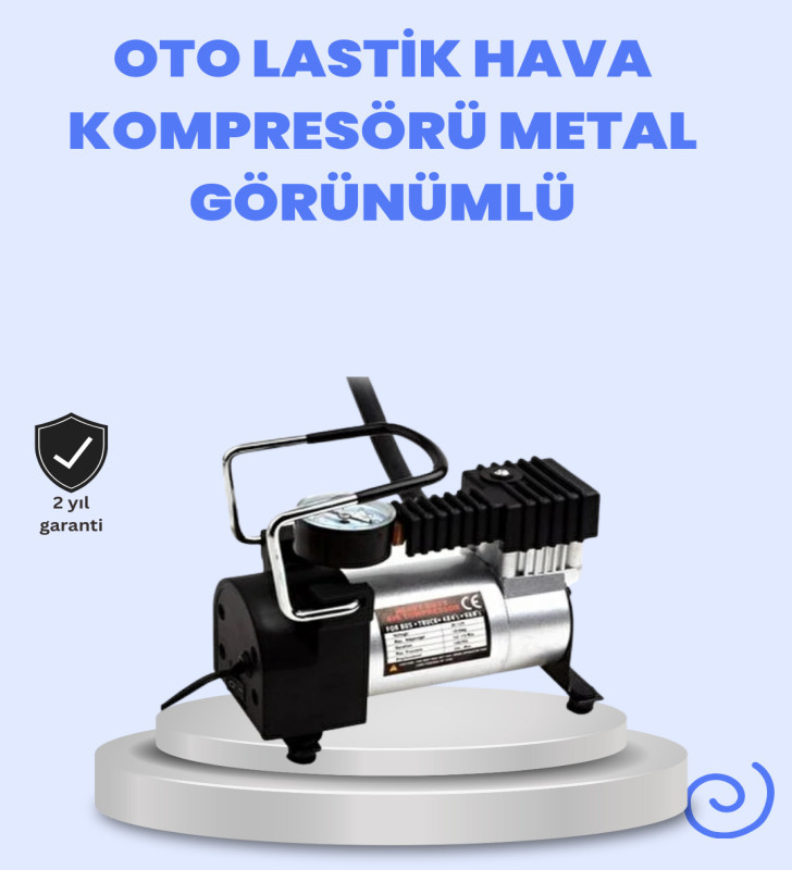 DC 12V Metal Hava Kompresörü Araç Lastik Şişirme 35L/Dk - Lisinya