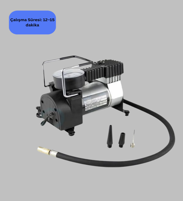 DC 12V Metal Hava Kompresörü Araç Lastik Şişirme 35L/Dk - Lisinya