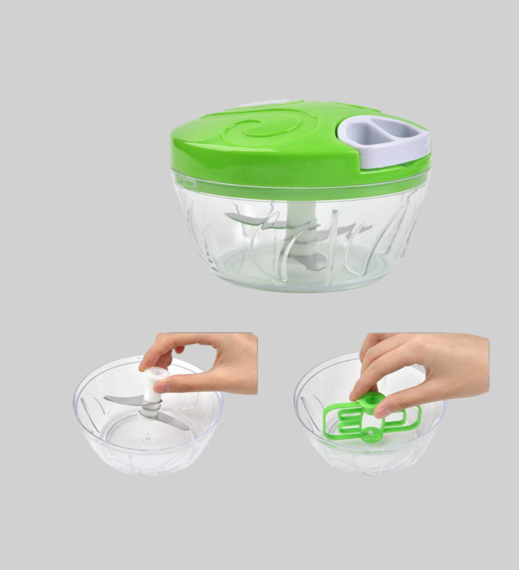 İpli Manuel Doğrayıcı Paslanmaz Çelik Bıçaklı - Lisinya