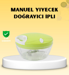 Manuel Yiyecek Doğrayıcı İpli Hızlı Pratik Sebze Kıyıcı - Lisinya