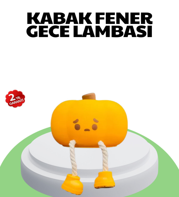 Şarjlı Pumpkin LED Masa Lambası Zamanlayıcılı Dokunmatik - Lisinya