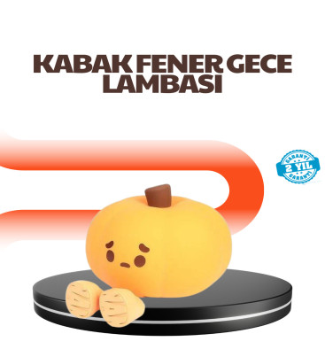 Dekoratif Pumpkin Gece Lambası Şarjlı Dokunmatik LED Işık - Lisinya