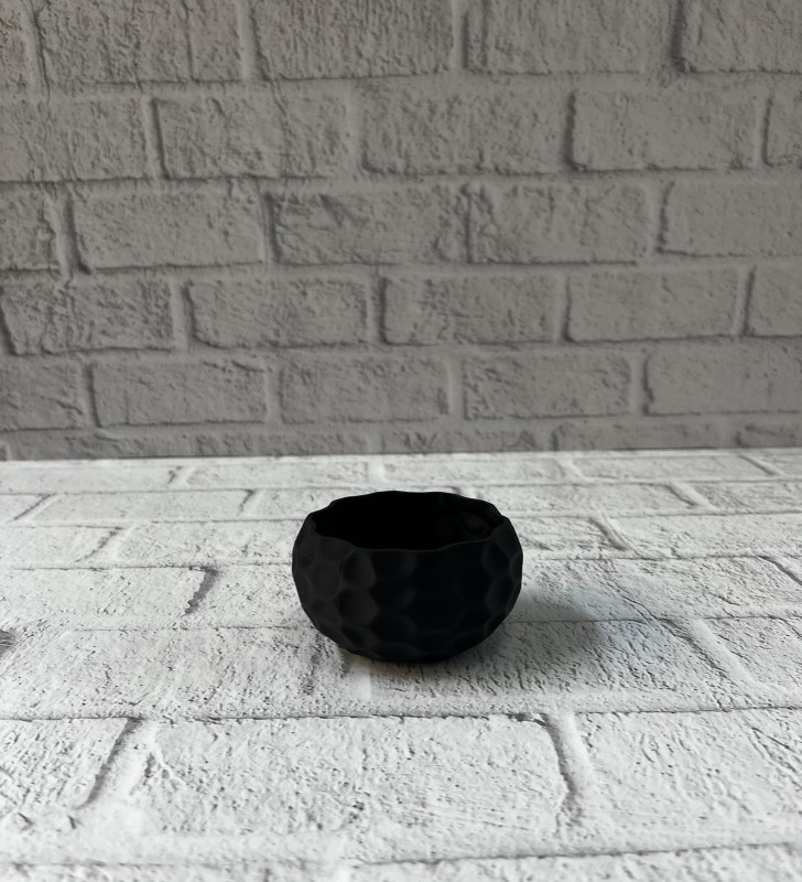 MİNİ SİYAH SAKSI - Lisinya