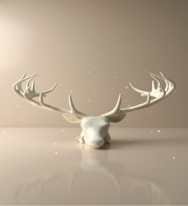 odern Geyik Başı Biblo 25 cm Zarif Masa Üstü Dekor - Lisinya