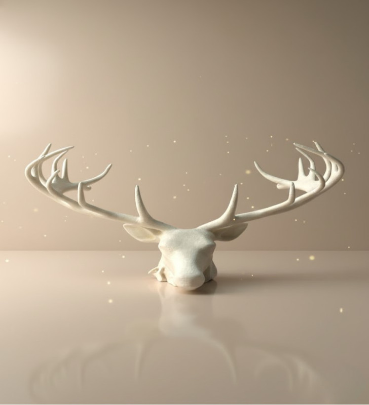 odern Geyik Başı Biblo 25 cm Zarif Masa Üstü Dekor - Lisinya