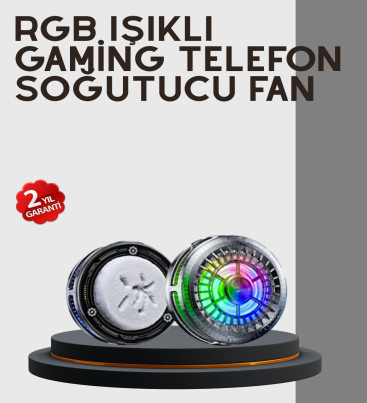 RGB Gaming Telefon Fanı Sessiz Soğutucu Tüm Akıllı Telefonlara Uygun - Lisinya