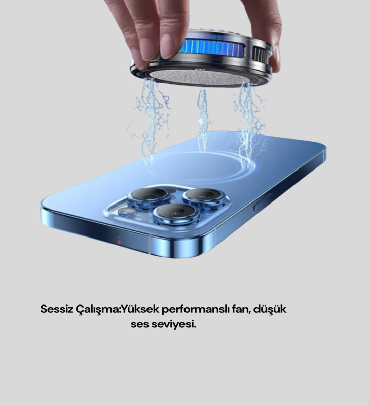 RGB LED Telefon Soğutucu Fan Yüksek Hızlı Soğutma Oyuncu Cooler - Lisinya