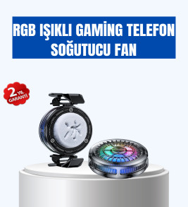 Gaming Telefon Soğutucu RGB Fan Sessiz Çalışma Tüm Modeller Uyumlu - Lisinya