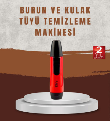 Raks Leo Burun Kulak Tüy Alma Makinesi 45 dk Şarj Süreli Kırmızı - Lisinya