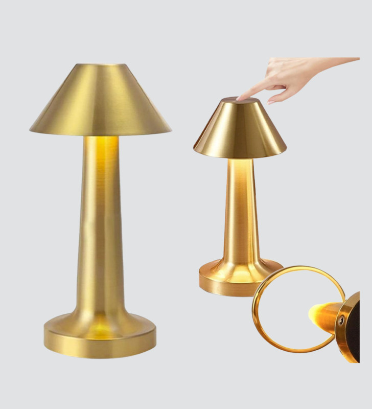 Modern Metal Masa Lambası 3 Işık Renkli Kademesiz Parlaklık Ayarlı - Lisinya