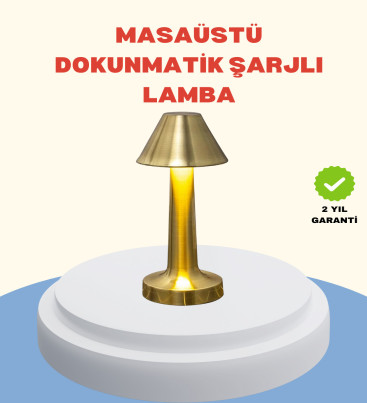 Şarjlı Masa Lambası 3 Işık Modu Kademesiz Karartma Metal Gövde - Lisinya
