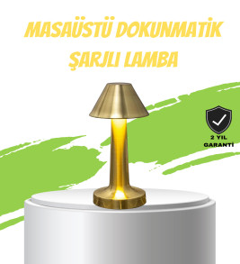 LED Masa Lambası 3 Renk Ayarlı Şarjlı Kablosuz Modern Tasarım - Lisinya