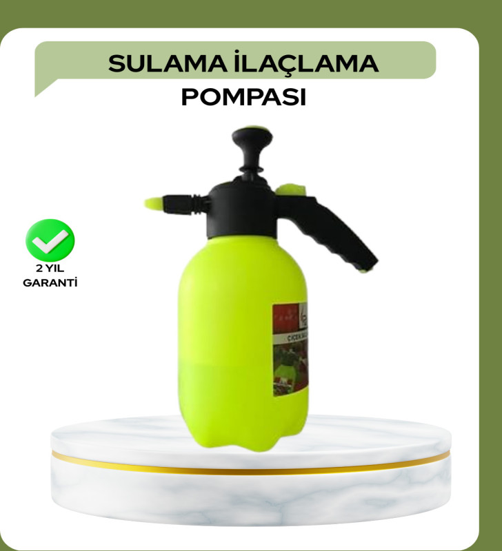 2 Litre Pompalı Püskürtücü Bakır Nozullu Ayarlı Sprey Temizlik ve Bahçe - Lisinya