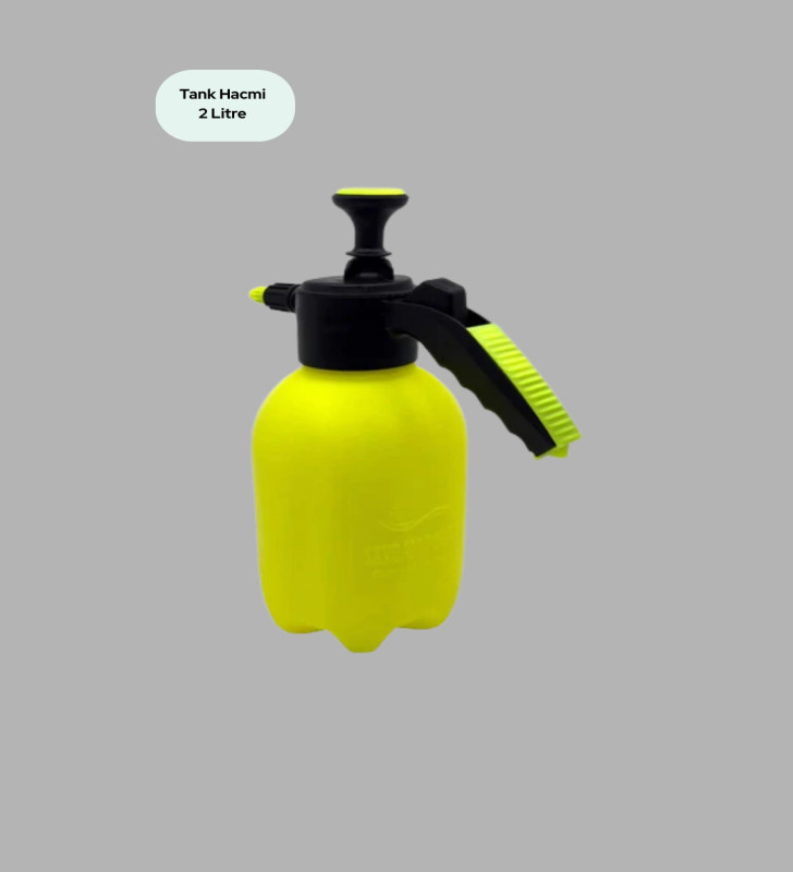 2 Litre Pompalı Püskürtücü Bakır Nozullu Ayarlı Sprey Temizlik ve Bahçe - Lisinya