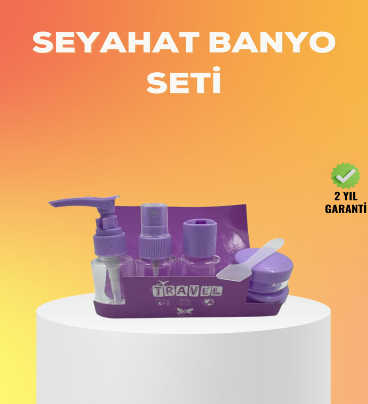 Seyahat Bakım Seti 5 Parça Sızdırmaz Şeffaf Kapaklı 30ml - Lisinya