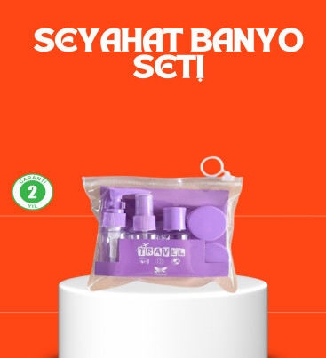 5 Parça Seyahat Kişisel Bakım Seti Şişe Sprey Krem Kutulu - Lisinya