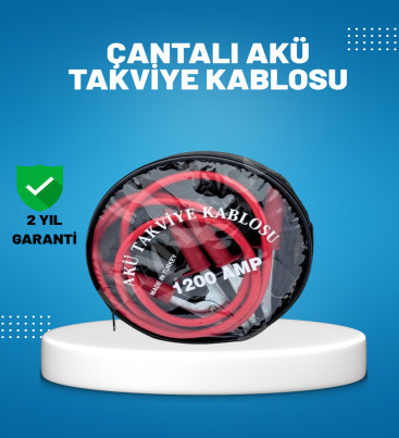 1200 Amper Akü Takviye Kablosu 2 Metre İzoleli Bakır Uçlu - Lisinya