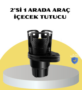 Araç İkili Bardak Tutucu Ayarlanabilir Genişlik 360° Döner Sistem - Lisinya