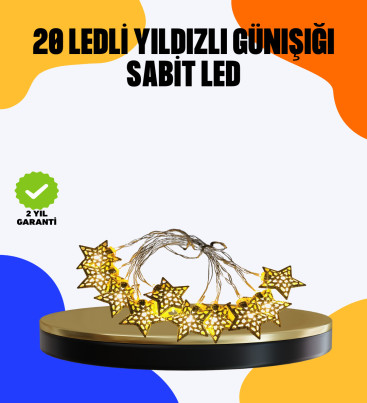 Yıldız Led Işık 5 Metre Dekoratif Aydınlatma Günışığı - Lisinya