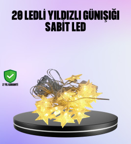 5 Metre Yıldız Şeklinde Led Şerit Işık Sabit Beyaz Aydınlatma - Lisinya
