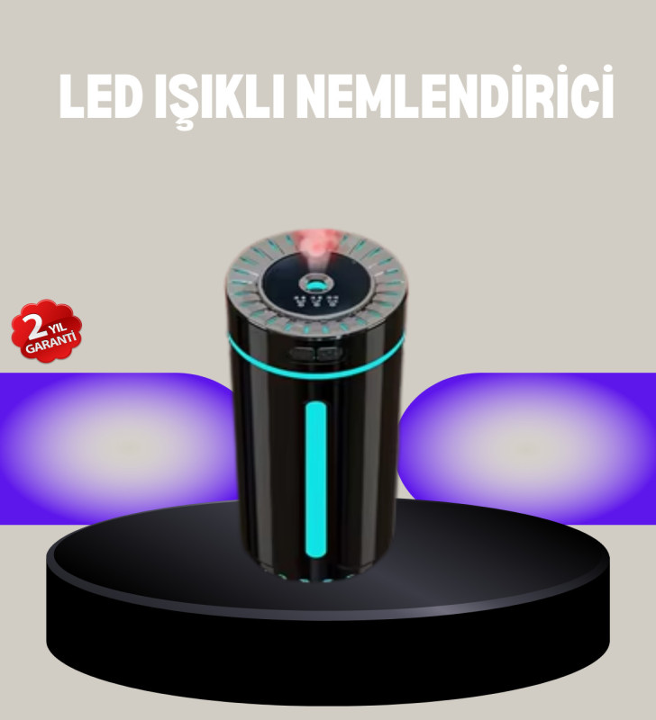 Aromaterapi Özellikli Ultrasonik Hava Nemlendirici LED Atmosfer Işığı - Lisinya