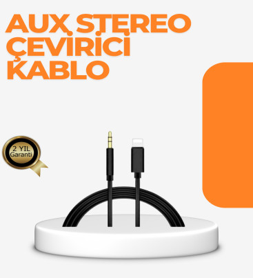 Lightning Girişli Cihazlar İçin 3.5mm Aux Ses Kablo Dönüştürücü 1M - Lisinya