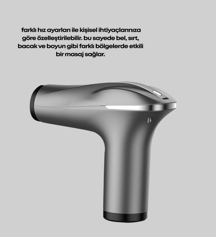 Çok Fonksiyonlu 4 Başlıklı Şarjlı Masaj Aleti Kas Ağrısı Rahatlatıcı - Lisinya