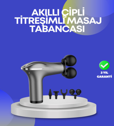 Portatif Şarjlı Masaj Tabancası 4 Başlık Derin Doku Masaj Aleti - Lisinya