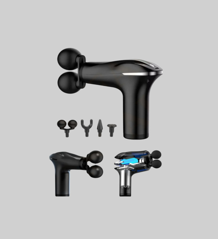 4 Başlıklı Şarjlı Masaj Tabancası Bel Sırt Boyun Bacak Kas Rahatlatıcı - Lisinya